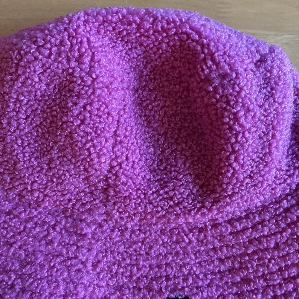 Crayola X Kohls Pink Faux Fur / Fleece Bucket Hat Festival Y2K